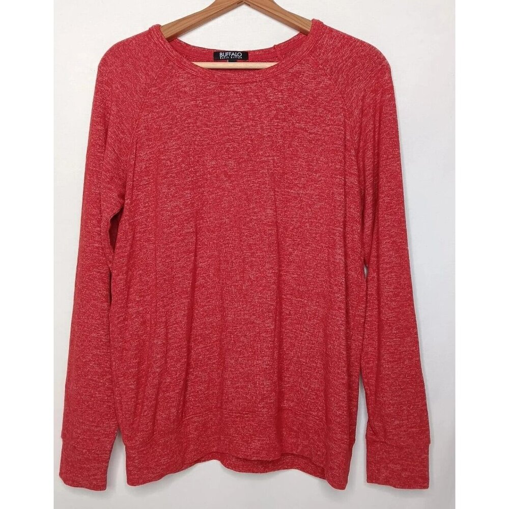 Buffalo David Bitton Womens Medium Shirt Long Sleeve Knit Rayon Blend Comfort